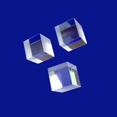 الياقوت الكوارتز 25x25x25mm تصميم عدسة بصرية صغيرة